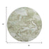 8' X 8' Artichoke Green Ivory And Sage Abstract Washable Round Rug With UV Protection