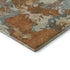 8' X 8' Copper Taupe And Orange Abstract Washable Round Rug With UV Protection