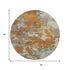 8' X 8' Copper Taupe And Orange Abstract Washable Round Rug With UV Protection