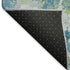 5' X 8' Denim Blue Ivory And Green Abstract Washable Area Rug With UV Protection