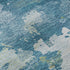 5' X 8' Denim Blue Ivory And Green Abstract Washable Area Rug With UV Protection