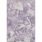5' X 8' Lavender And Ivory Abstract Washable Area Rug With UV Protection