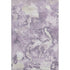 5' X 8' Lavender And Ivory Abstract Washable Area Rug With UV Protection