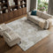 8' Taupe Gray And Silver Abstract Washable Area Rug With UV Protection