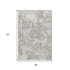 8' Taupe Gray And Silver Abstract Washable Area Rug With UV Protection
