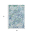 8' Pale Aqua Ivory And Gray Abstract Washable Area Rug With UV Protection