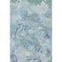 8' Pale Aqua Ivory And Gray Abstract Washable Area Rug With UV Protection