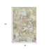 8' Taupe Ivory And Beige Abstract Washable Area Rug With UV Protection