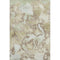 8' Taupe Ivory And Beige Abstract Washable Area Rug With UV Protection
