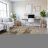 9' X 12' Khaki Beige And Charcoal Abstract Washable Area Rug With UV Protection