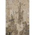 9' X 12' Khaki Beige And Charcoal Abstract Washable Area Rug With UV Protection