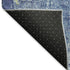 8' Navy Blue And Lime Green Abstract Washable Area Rug With UV Protection
