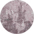 8' X 8' Pink Charcoal And Ivory Abstract Washable Round Rug With UV Protection