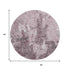 8' X 8' Pink Charcoal And Ivory Abstract Washable Round Rug With UV Protection