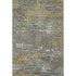 5' X 8' Gold Gray And Silver Abstract Washable Area Rug With UV Protection