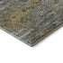 5' X 8' Gold Gray And Silver Abstract Washable Area Rug With UV Protection