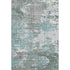 9' X 12' Pale Aqua Ivory And Gray Abstract Washable Area Rug With UV Protection