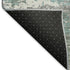 9' X 12' Pale Aqua Ivory And Gray Abstract Washable Area Rug With UV Protection