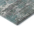 9' X 12' Pale Aqua Ivory And Gray Abstract Washable Area Rug With UV Protection