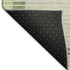 8' X 8' Artichoke Green Ivory And Gray Striped Washable Round Rug With UV Protection