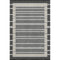 5' X 8' Black Gray And Silver Striped Washable Area Rug With UV Protection