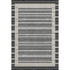 5' X 8' Black Gray And Silver Striped Washable Area Rug With UV Protection