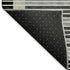 5' X 8' Black Gray And Silver Striped Washable Area Rug With UV Protection