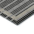 5' X 8' Black Gray And Silver Striped Washable Area Rug With UV Protection