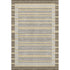 5' X 8' Brown Gold And Silver Striped Washable Area Rug With UV Protection