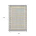 9' X 12' Gray Gold And Silver Striped Washable Area Rug With UV Protection
