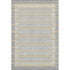 9' X 12' Gray Gold And Silver Striped Washable Area Rug With UV Protection