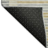 9' X 12' Gray Gold And Silver Striped Washable Area Rug With UV Protection