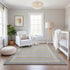 9' X 12' Gray Gold And Silver Striped Washable Area Rug With UV Protection