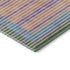 5' X 8' Lime Green Peach Teal And Purple Striped Washable Area Rug With UV Protection