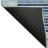 5' X 8' Sky Blue Ivory And Navy Blue Striped Washable Area Rug With UV Protection