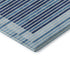 5' X 8' Sky Blue Ivory And Navy Blue Striped Washable Area Rug With UV Protection