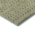8' X 8' Artichoke Green Gray And Silver Striped Washable Round Rug With UV Protection