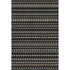 5' X 8' Black Gold And Silver Striped Washable Area Rug With UV Protection