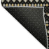 5' X 8' Black Gold And Silver Striped Washable Area Rug With UV Protection