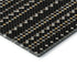 5' X 8' Black Gold And Silver Striped Washable Area Rug With UV Protection