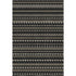 5' X 8' Black Gold And Silver Striped Washable Area Rug With UV Protection