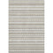 5' X 8' Ivory Brown And Gray Striped Washable Area Rug With UV Protection