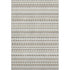 5' X 8' Ivory Brown And Gray Striped Washable Area Rug With UV Protection