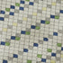 5' X 8' Linen Green And Blue Striped Washable Area Rug With UV Protection