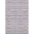8' Lavender Gold And Gray Striped Washable Area Rug With UV Protection