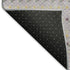 8' Lavender Gold And Gray Striped Washable Area Rug With UV Protection
