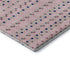 5' X 8' Pink Navy Blue And Gray Striped Washable Area Rug With UV Protection
