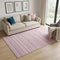 5' X 8' Pink Navy Blue And Gray Striped Washable Area Rug With UV Protection