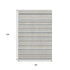 8' Silver Gray And Gold Striped Washable Area Rug With UV Protection
