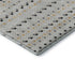 8' Silver Gray And Gold Striped Washable Area Rug With UV Protection